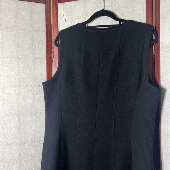 LAFAYETTE 148 NEWYORK WOOL EXPOSED ZIPPER SLEEVELESS DRESS SIZE 18 - Picture 6 of 9